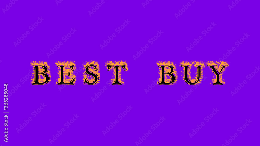 Poster best buy fire text effect violet background. animated text effect with high visual impact. letter an