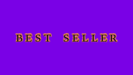 best seller fire text effect violet background. animated text effect with high visual impact. letter and text effect. Alpha Matte. 