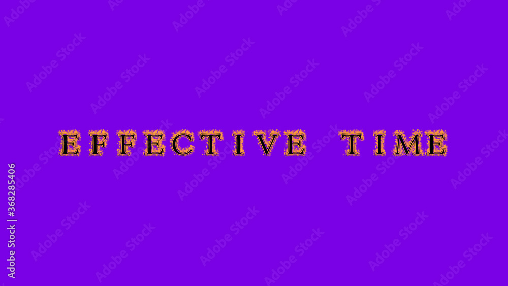 Fototapete effective time fire text effect violet background. animated text effect with high visual impact. let