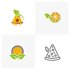 Set of Pizza logo icon design, vector illustration, Pizza Concept design logo. Food logo template