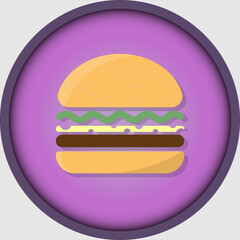 Burger icon for stories in social networks. Food, food, healthy food.