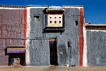 A picturesque chapel at Sakya monastery, Tibet
