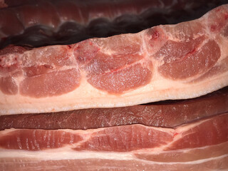 raw pork meat