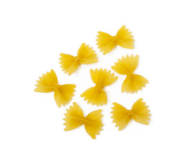 Traditional Italian pasta isolated on white background