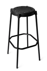 High plastic bar stool isolated on white