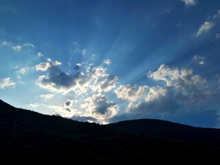 sunset in the mountains