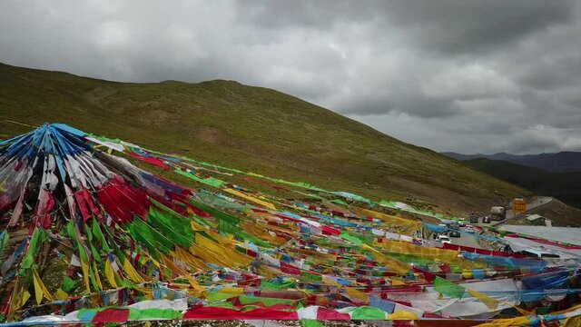 Tibet Aerial 4k Lhasa China Mila Mountain Pass