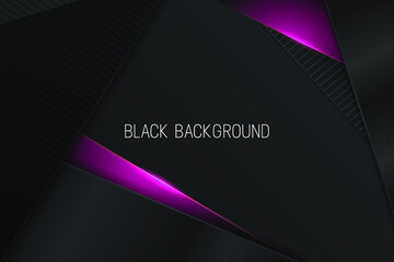 Obraz premium Technology background with metallic banner. Dark abstract background. Eps 10 vector illustration.