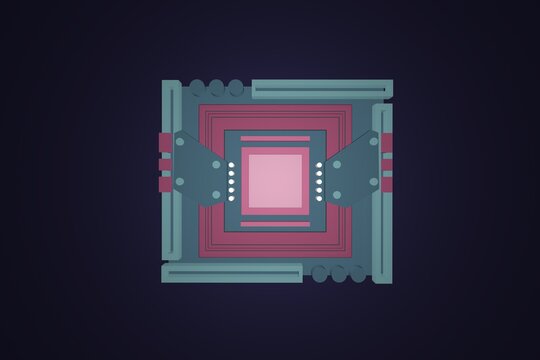 3D rendering abstract motherboard illustration