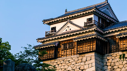 Fototapeta na wymiar Ancient Matsuyama Castle in Matsuyama, Ehime, Japan