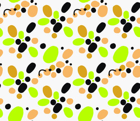 Summer theme in vibrant and colorful colors. Seamless pattern. Background image.