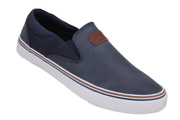 Stylish slip on shoe isolated on white background