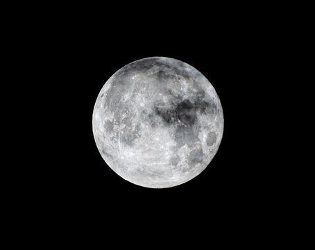 Detailed image of the full moon.