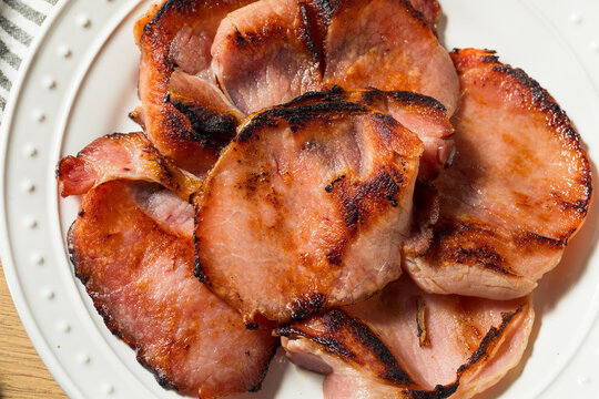 Homemade Cooked Canadian Bacon