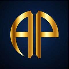 initials golden circle AP