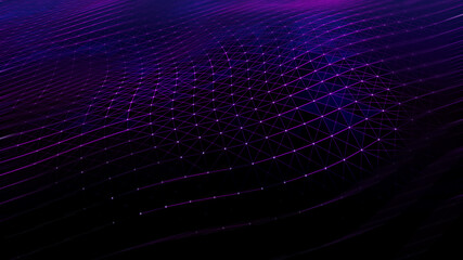 Obraz premium Abstract technology background. Science background. Big data. 3d rendering. Network connection.