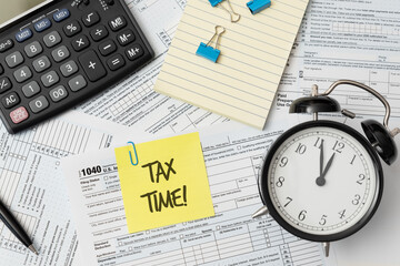 Tax time concept, accountancy, tax refund concept