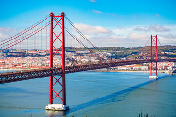 25th of April brigde in the capital of Portugal, Lisbon
