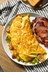 Homemade Ham and Pepper Denver Omelette