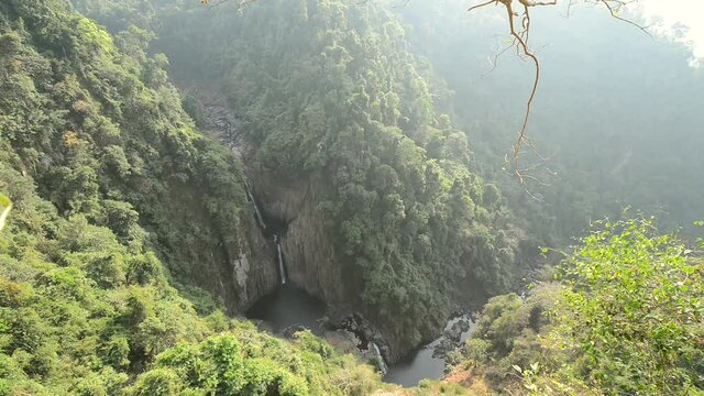 Deep Forest beautiful waterfall Haew Narok waterfall at Kao Yai national park World HeritageThailand