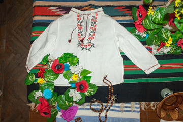 Ukrainian national clothes, shirt, towel