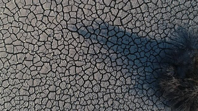 dry lake drone 4K Spain
