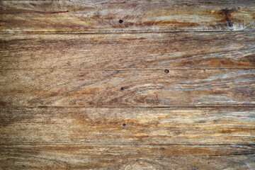 Top view brown teak wood paneling