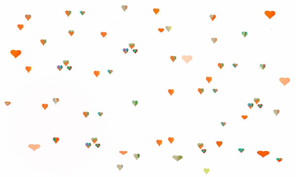 Orange hearts and autumn colors hearts banner