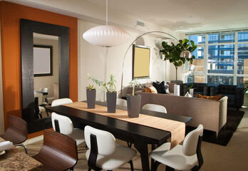 House Living room Dinning room Interior Design. 