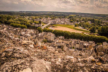 View of the city of Chinon from the castle