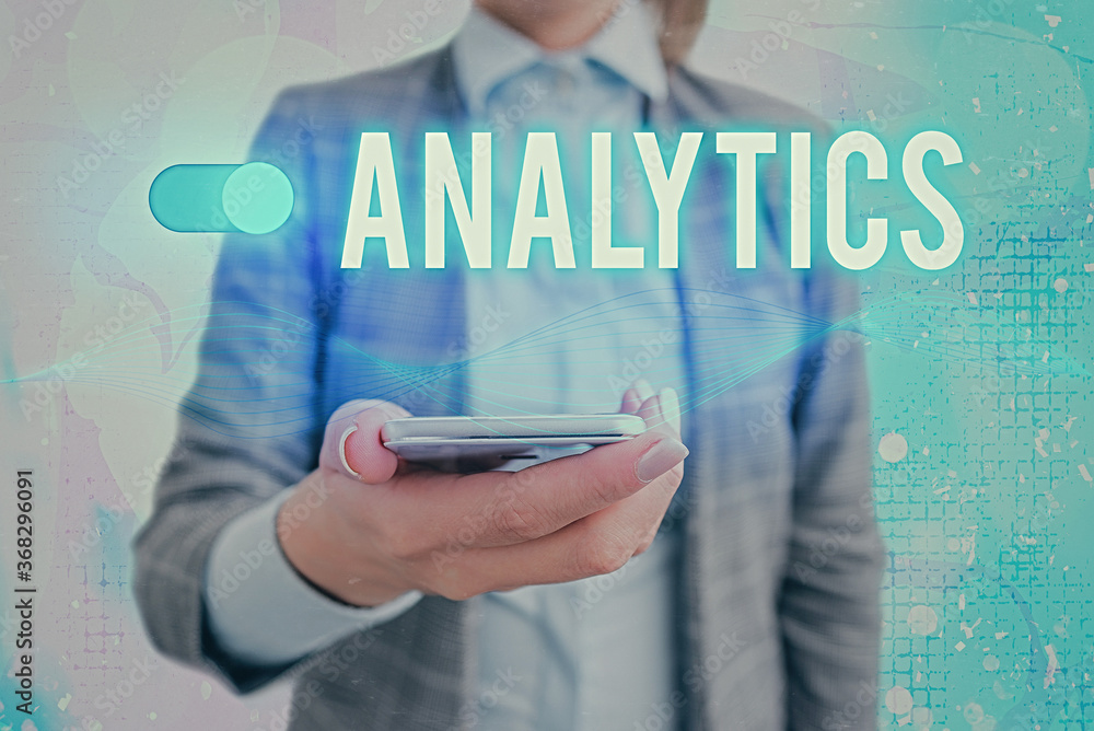 Poster text sign showing analytics. business photo showcasing method of logical analysis of income, profits