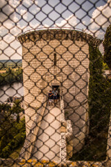 Golden castle of Chinon under the sunlight