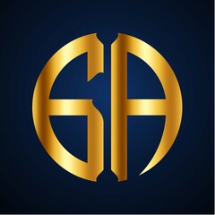 initials golden circle GA