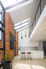 Amazing big windows in loft apartment