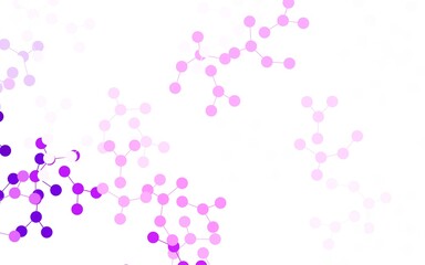 Light Purple, Pink vector pattern with artificial intelligence network.