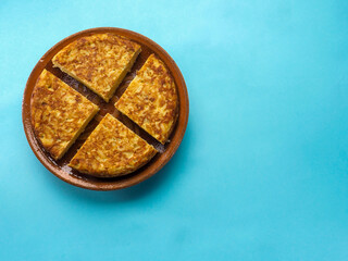 Potato omelette plate