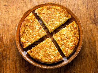 Potato omelette plate