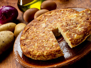 Potato omelette plate