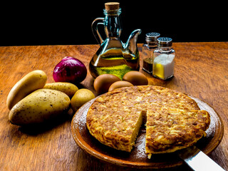 Potato omelette plate