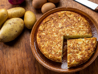 Potato omelette plate