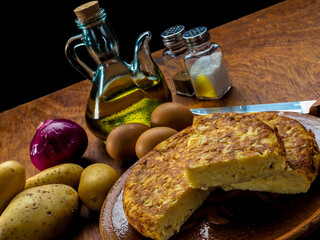 Potato omelette plate