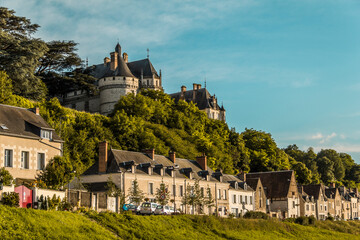 Fototapeta na wymiar Castle and town of Chaumont-sur-Loire next to the Loire Valley in France