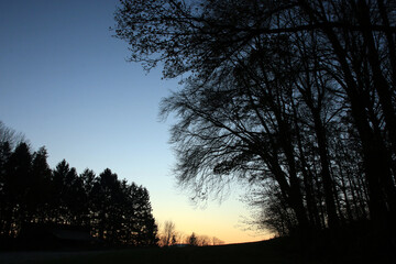 Sonnenuntergang im Odenwald