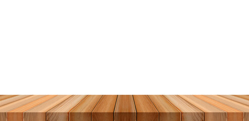 Empty wooden deck table wallpaper background for present product.
