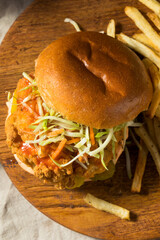 Homemade Spicy Fried Chicken Sandwich