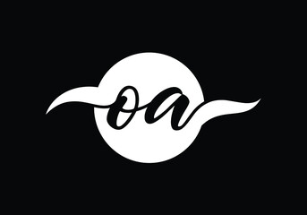 Initial Monogram Letter O A Logo Design Vector Template.  O A Letter Logo Design
