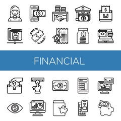 financial icon set