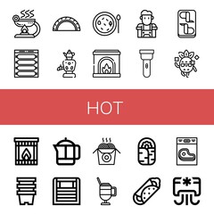 Set of hot icons
