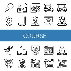 course icon set