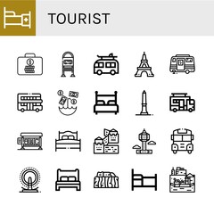 Set of tourist icons